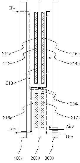 Self-humidifying fuel cell