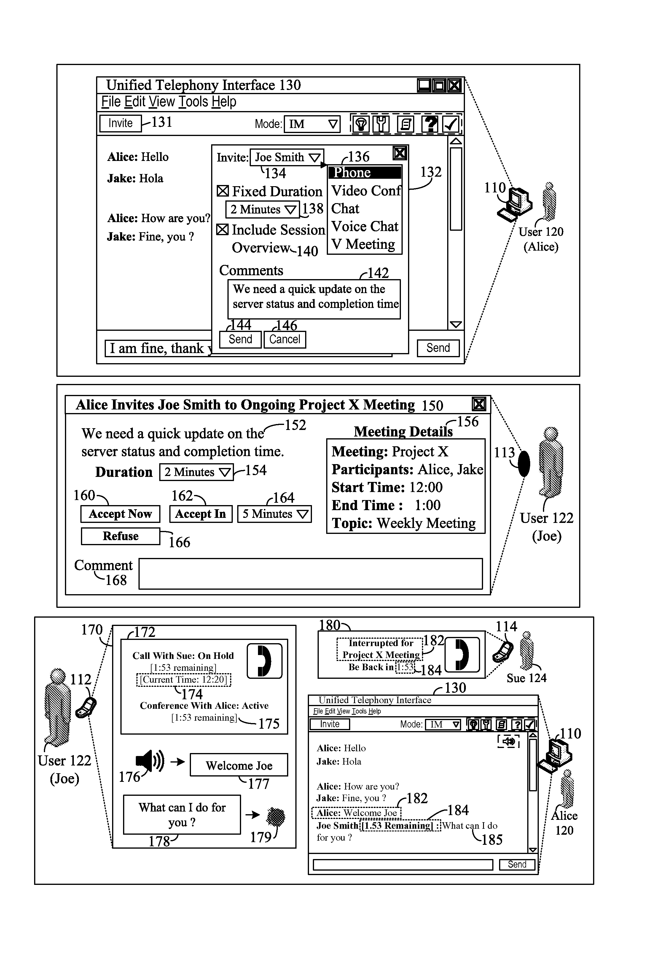 Inviting temporary participants to a virtual meeting or other communication session for a fixed duration