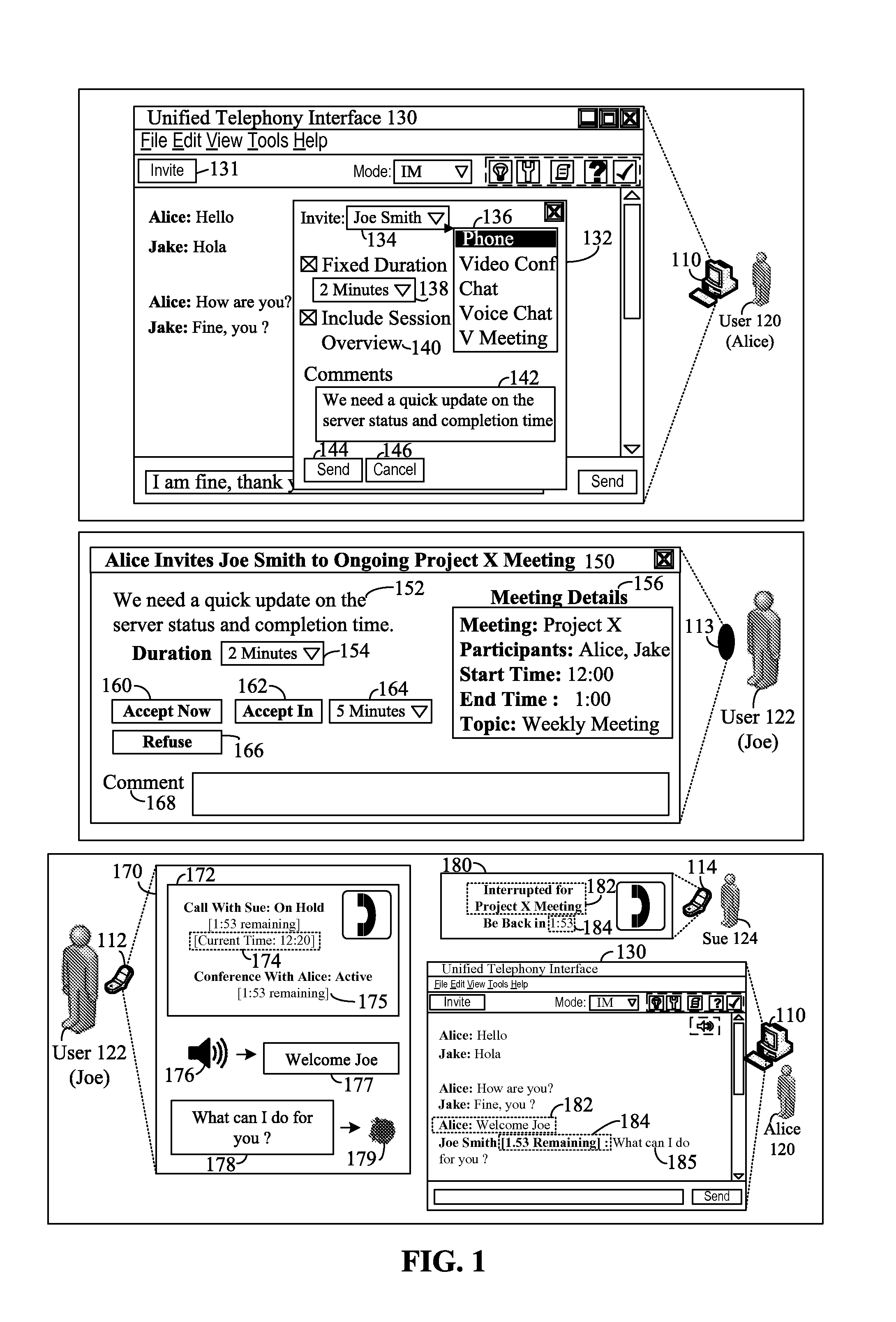 Inviting temporary participants to a virtual meeting or other communication session for a fixed duration