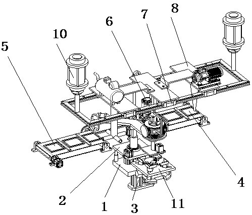 Pipeline jet type cleaning device of plastic packaging container for food production