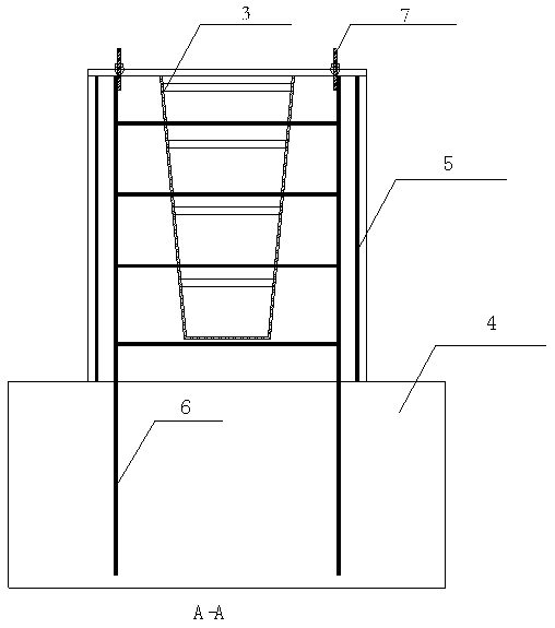 A method for anti-floating of the core mold of the cup mouth column foundation