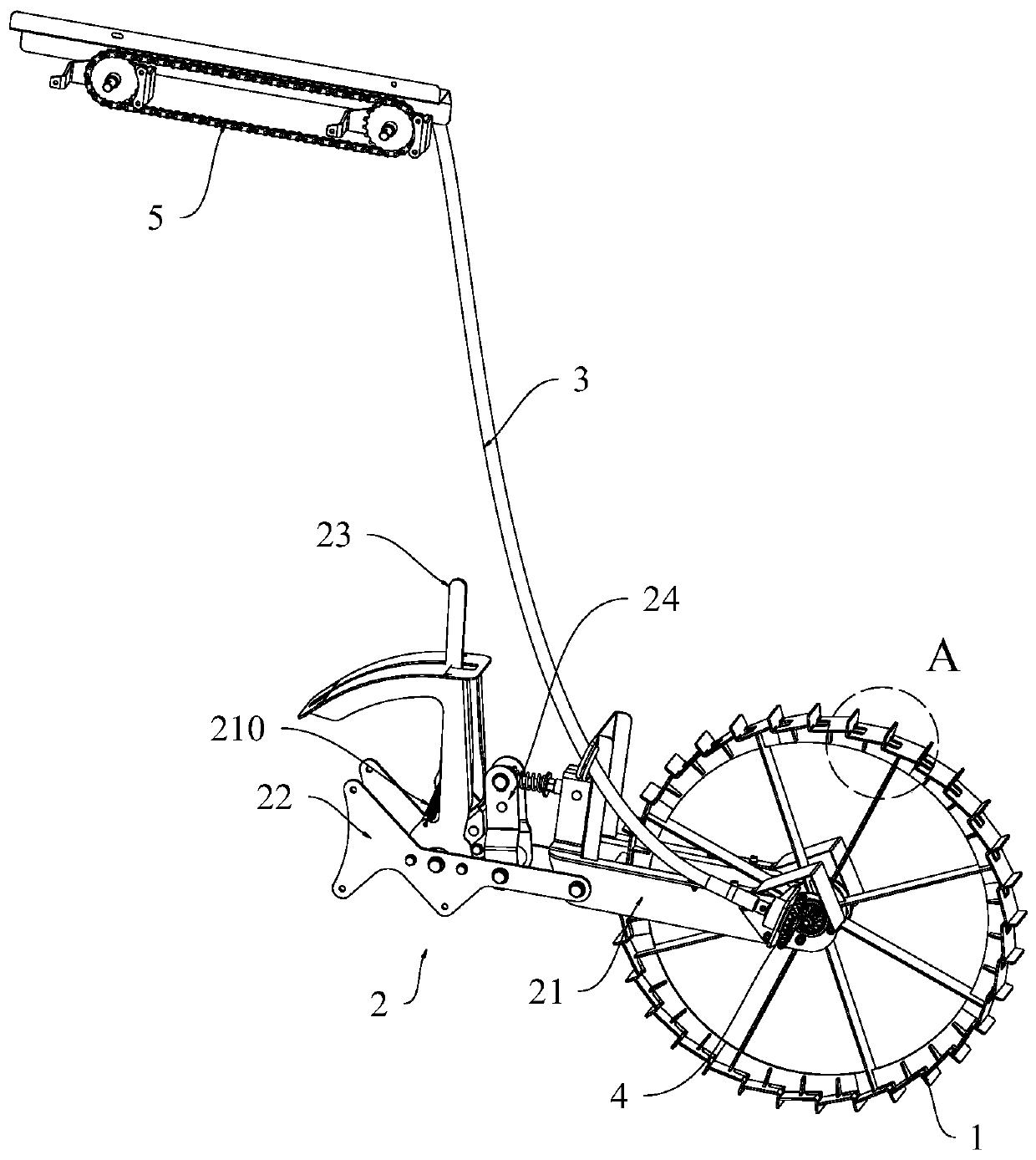 Driving device of seed or fertilizer discharging device