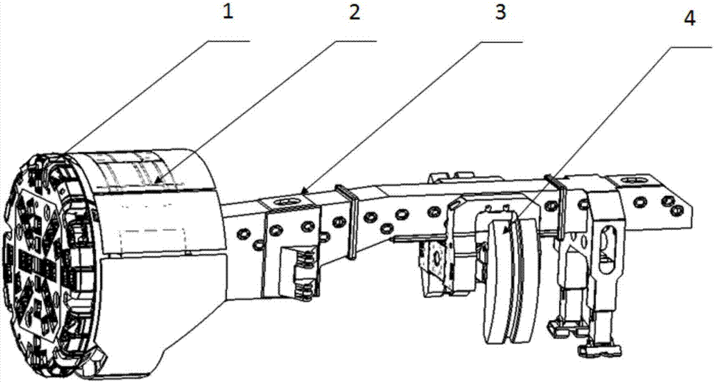 Method for monitoring vibration and strain of key parts of full-face rock tunnel boring machine