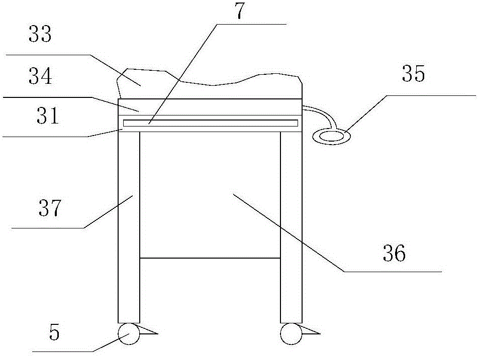 Maternal-infant nursing bed for preventing infant from being pressed