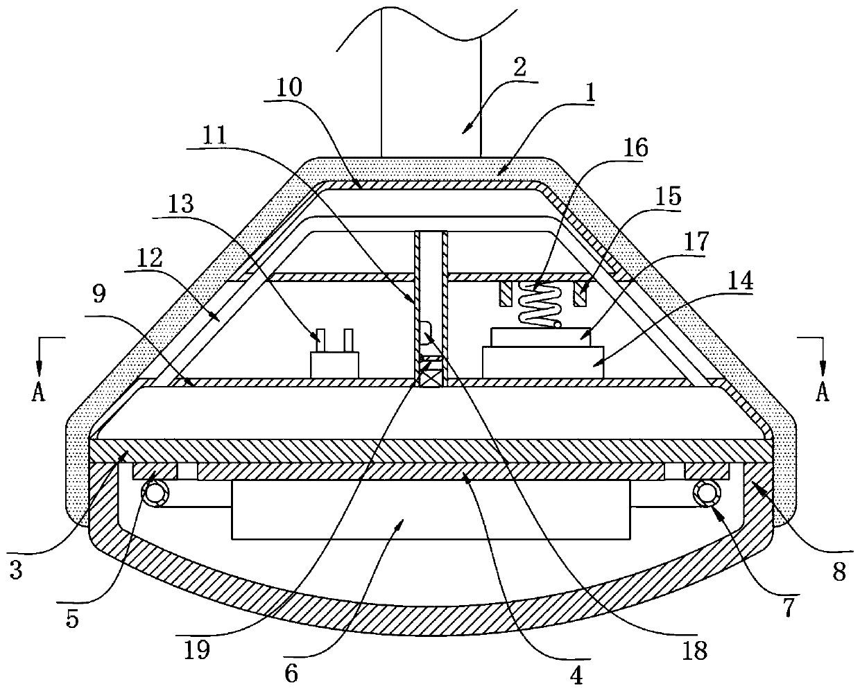 Energy-storage slow-extinguishing pendant lamp