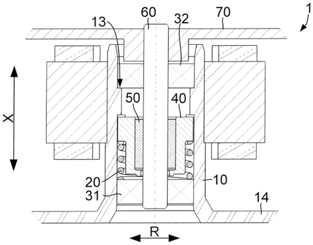 Locking device for ventilator