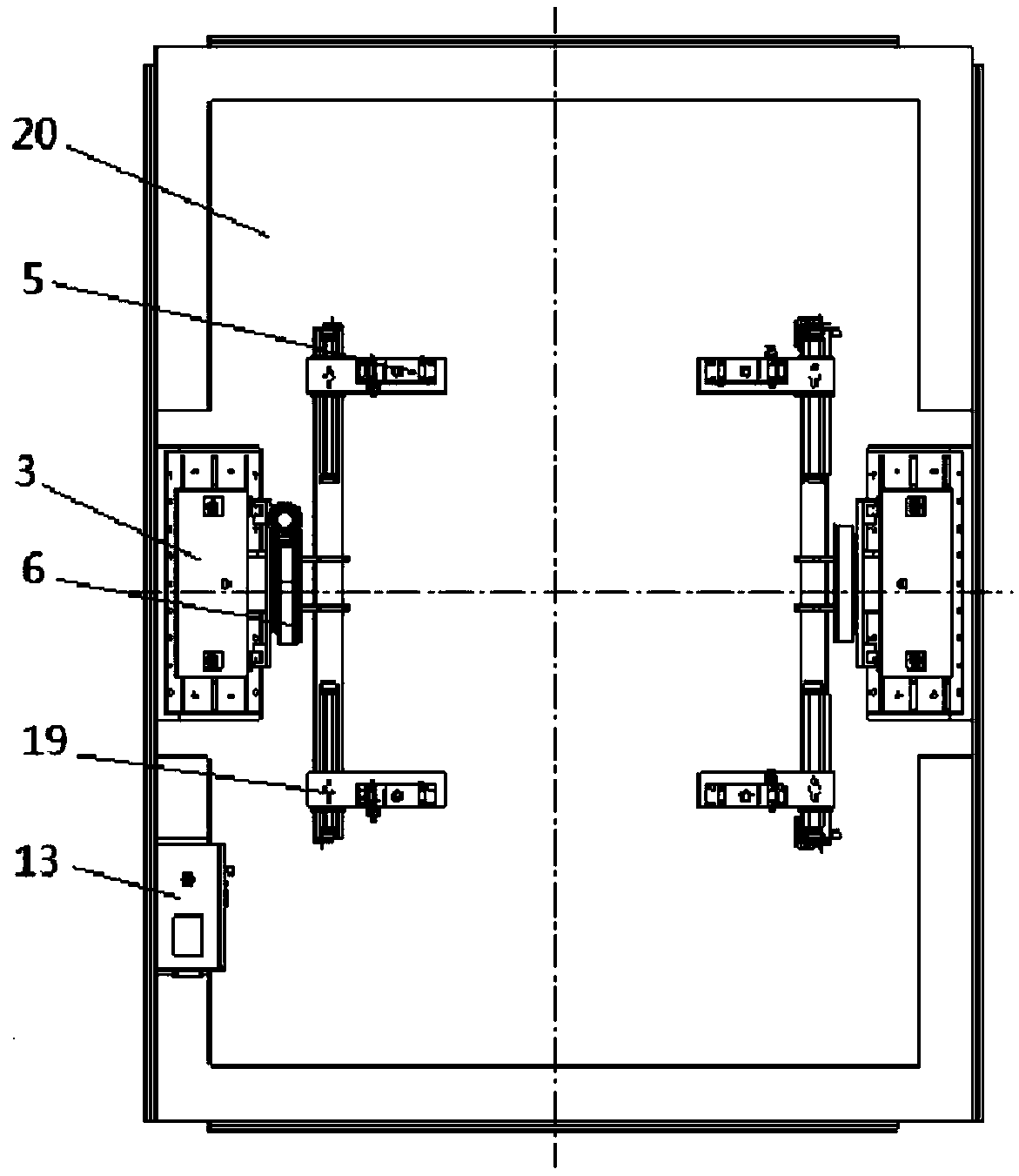 Framework composition and assembly movement platform vehicle used for passenger train bogie