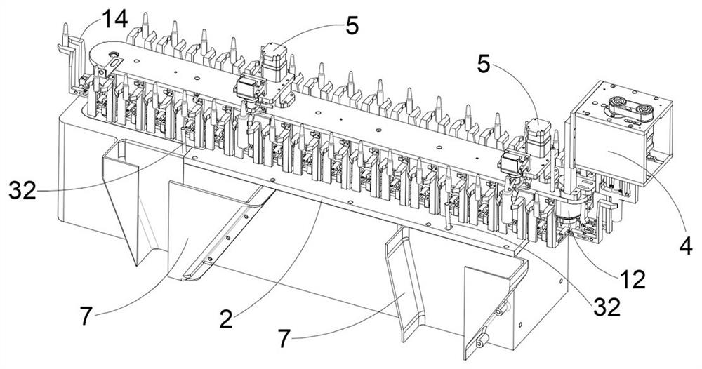 Annular automatic ampoule bottle conveying device and method