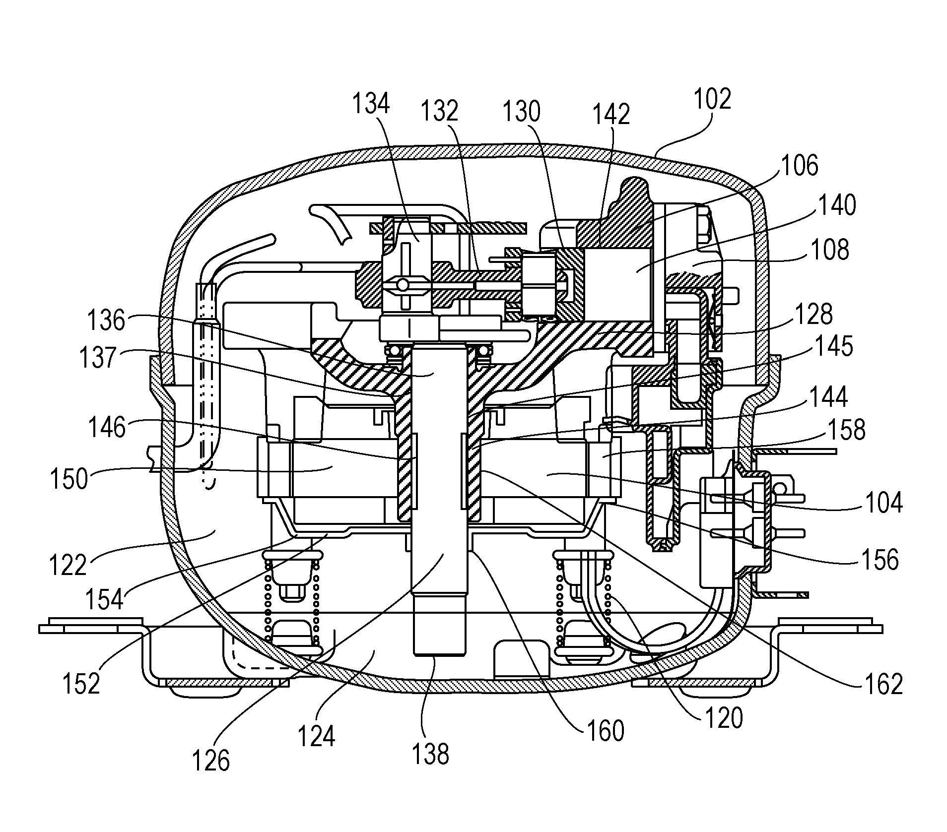 Sealed compressor and refrigeration device