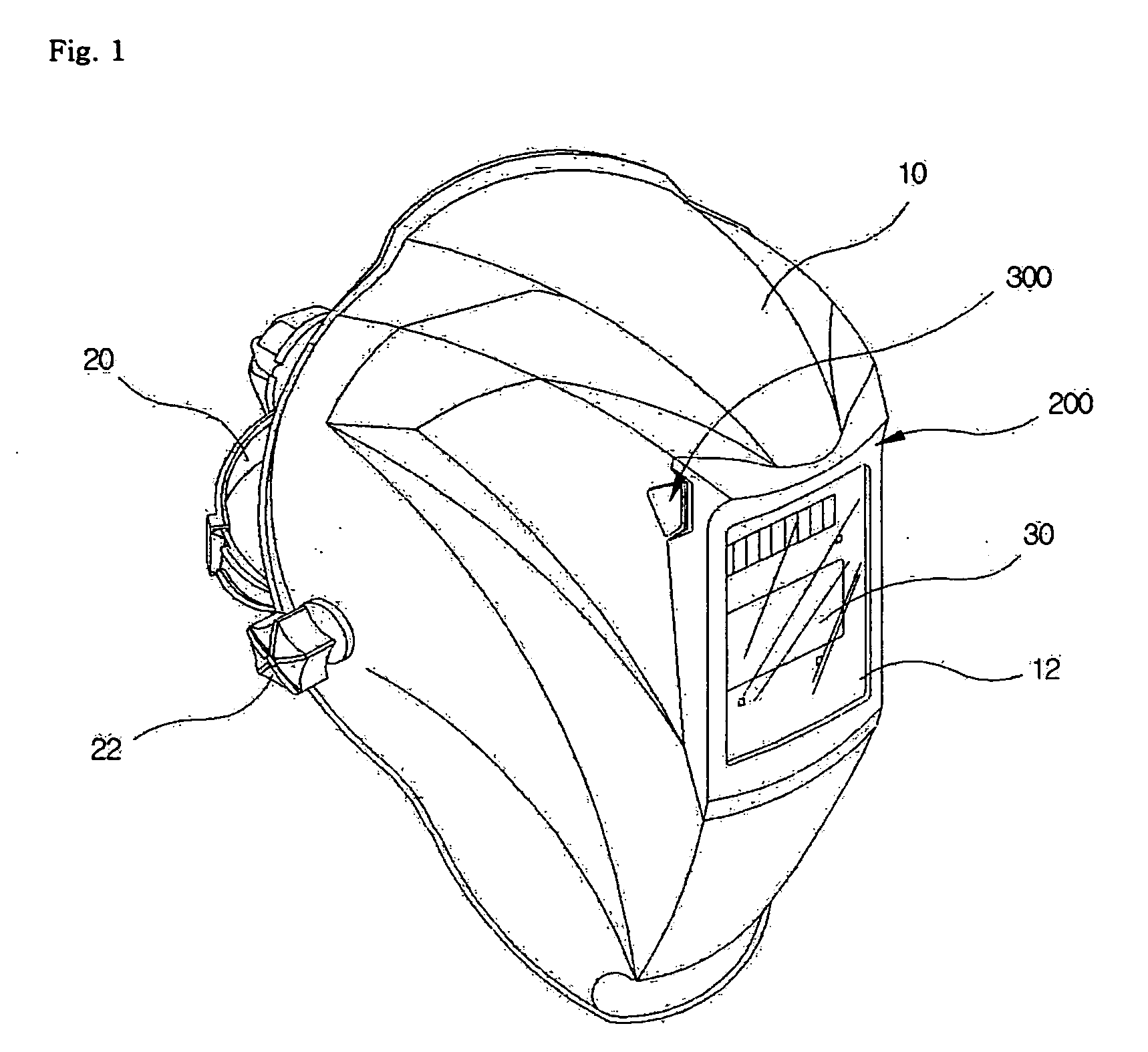 Front surface opened welding mask