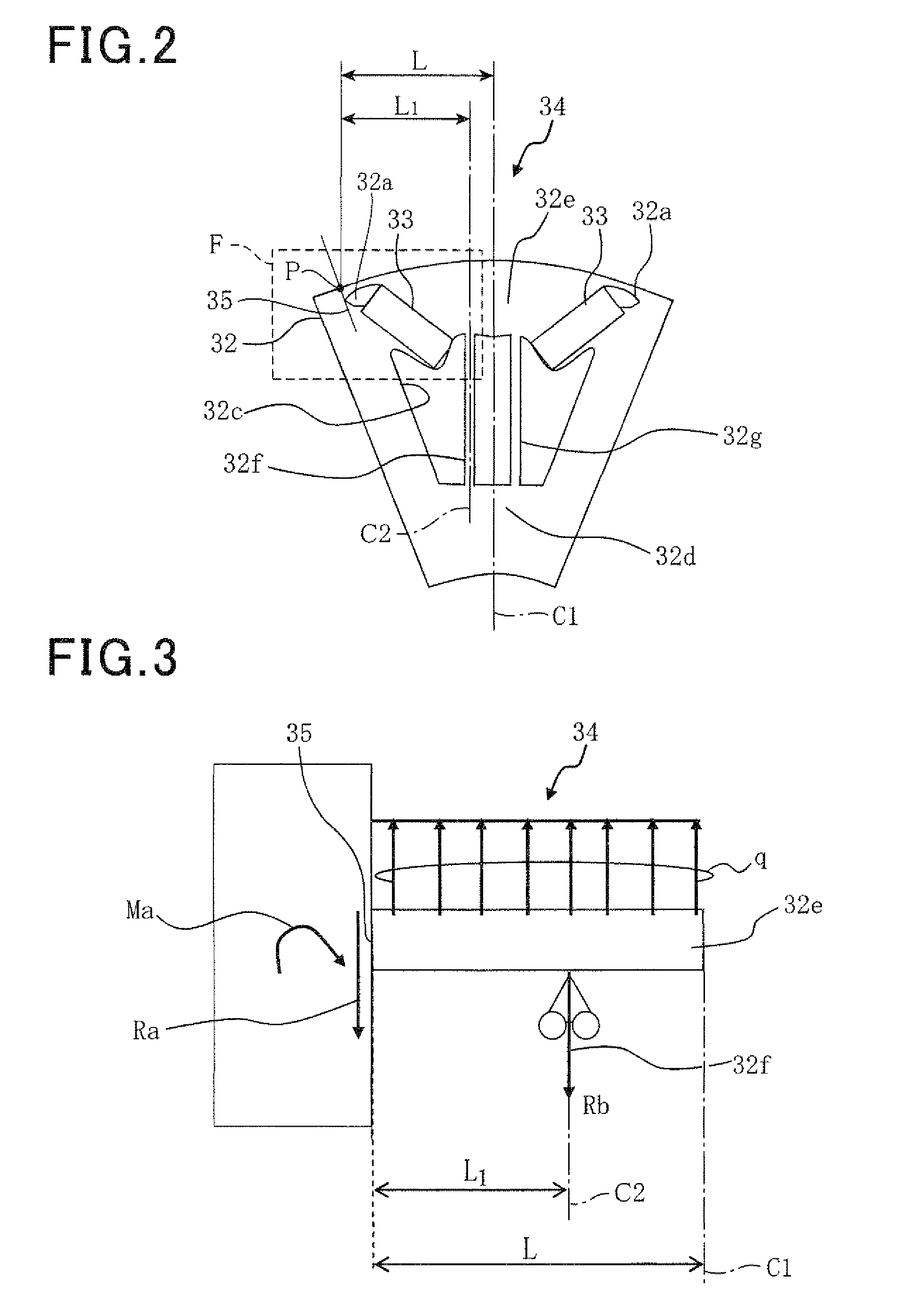 Rotor with reinforcing portions for an electric rotating machine