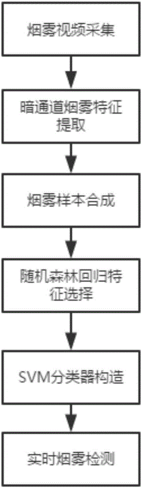 Smoke detecting method based on random forest characteristic selection