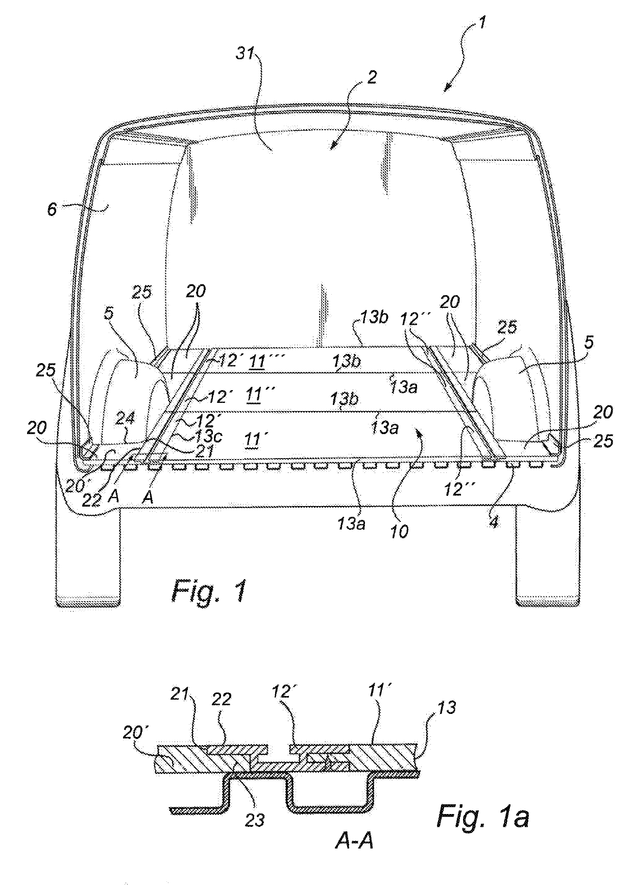 Floor system, a vehicle, such as a service vehicle, comprising such a floor system and a method of installing such a floor system