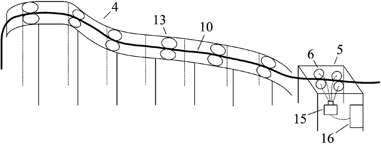 A submarine cable intelligent take-up and release rack