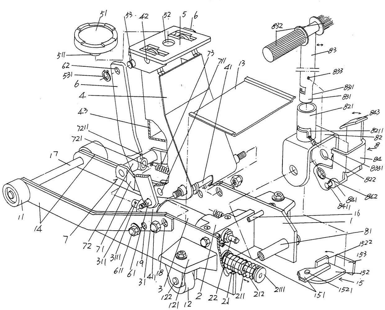 Horizontal hydraulic jack