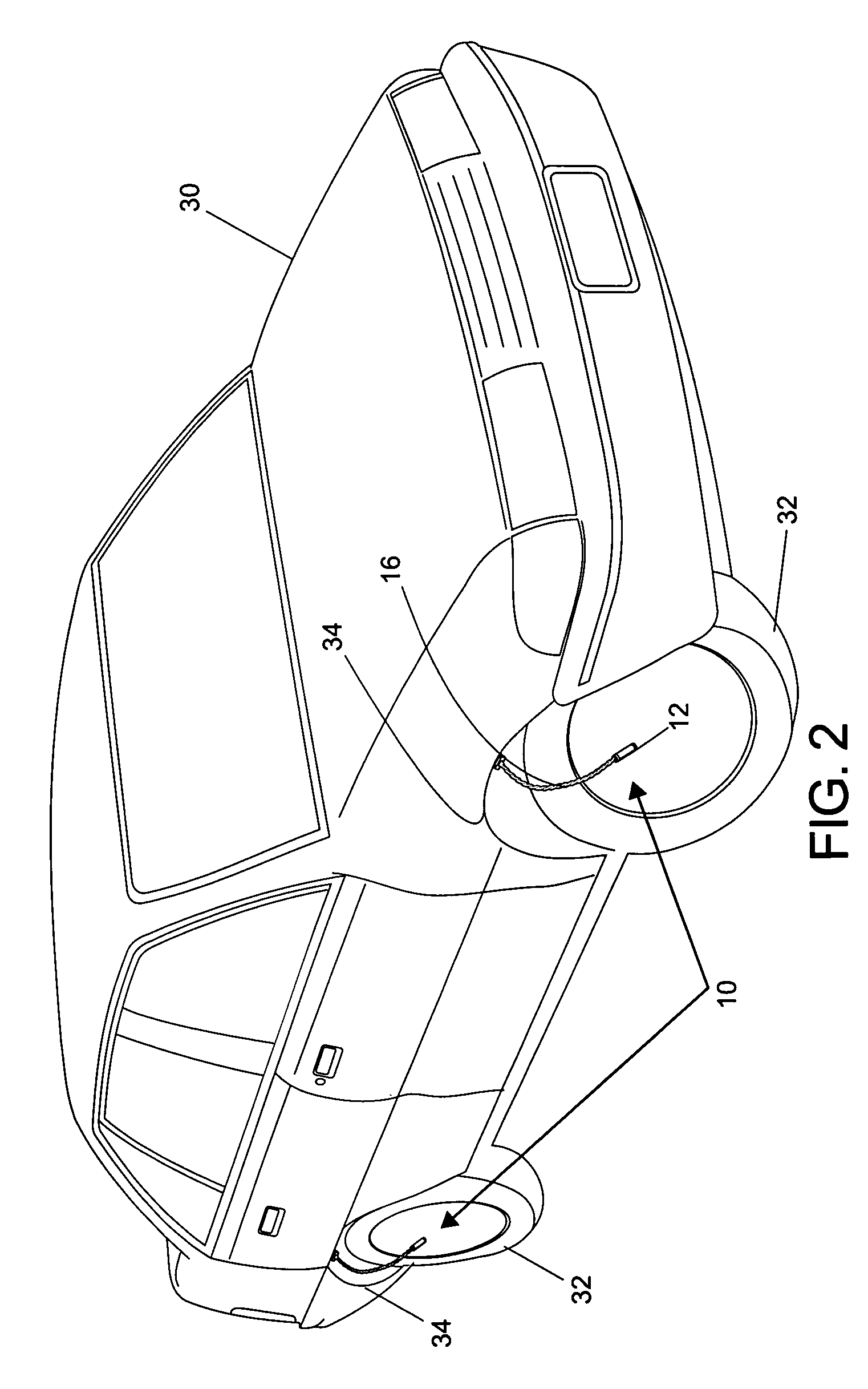 Automobile wheel lighting system