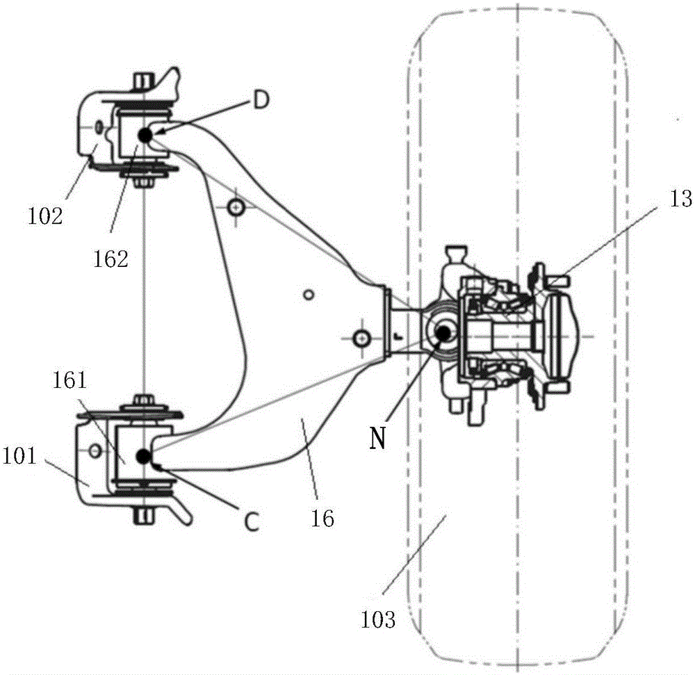 Suspension four-wheel positioning parameter regulating device and regulating method thereof