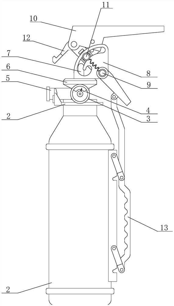 Fire extinguisher fire valve with mistaken touch prevention function