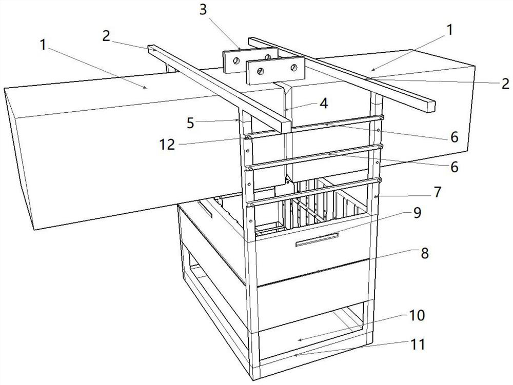 Adjustable large-span steel beam welding operation platform