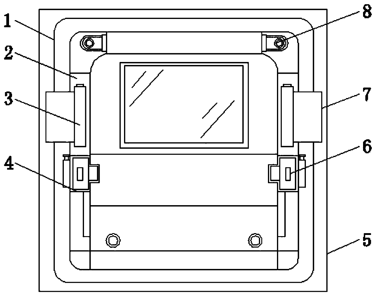 Electric energy meter modular assembly structure