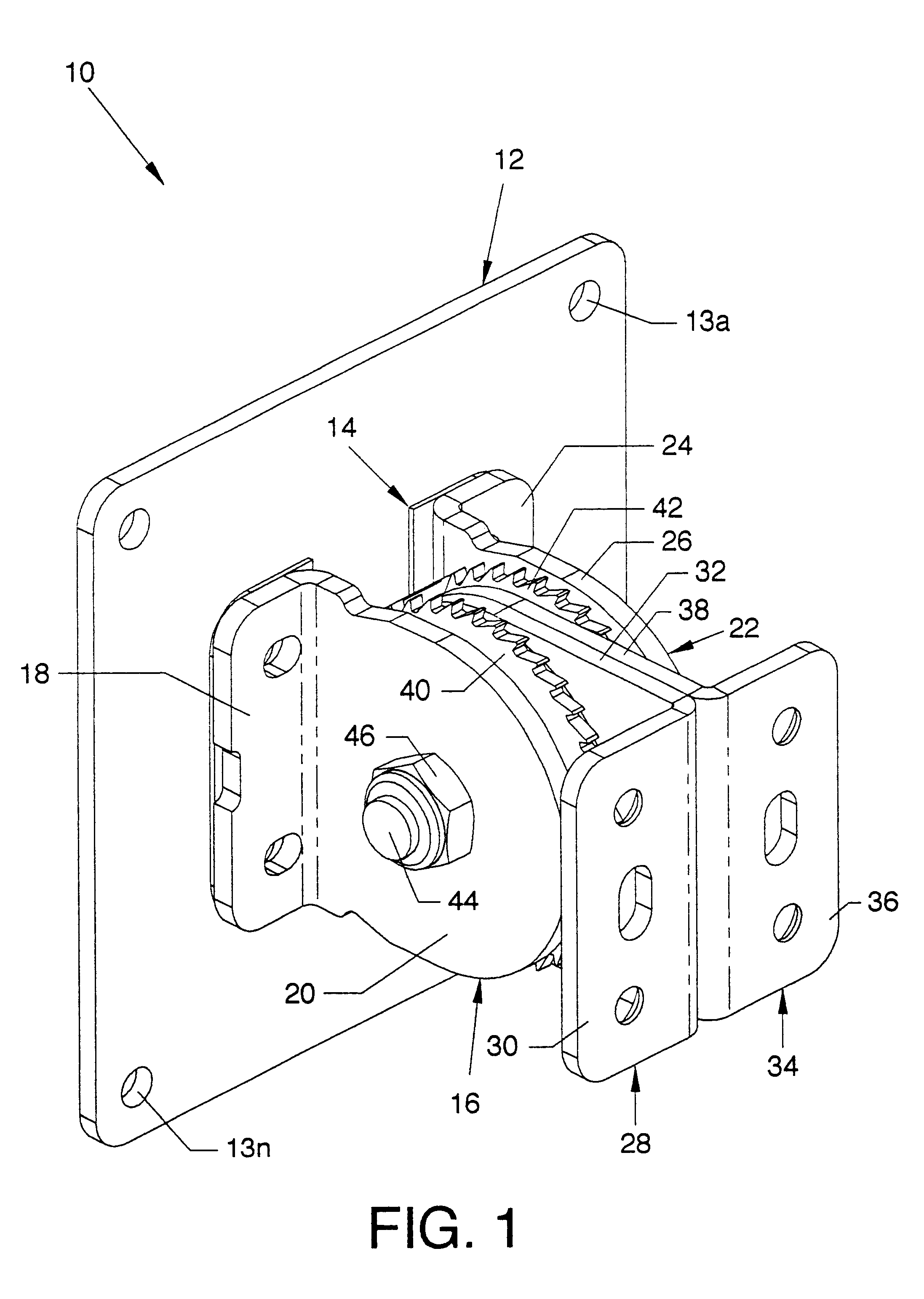 Ratcheted pivot