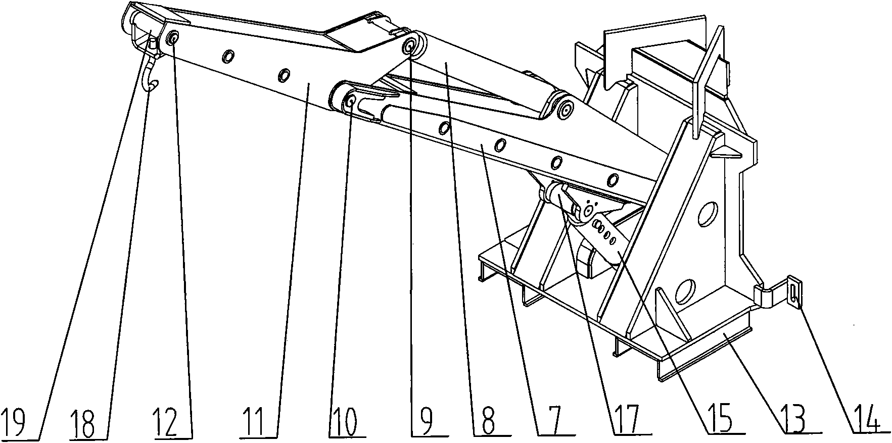 Bidirectional dual-regulation fork lifter boom