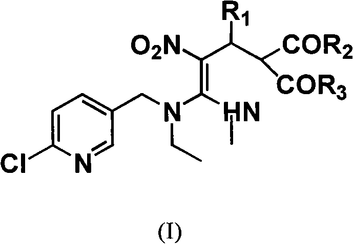 Cis-nitenpyram compound including 1,3-dicarbonyl, preparation method and use