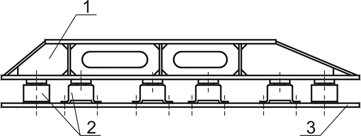 Method for arranging multiple vibration isolators and vibration isolation device