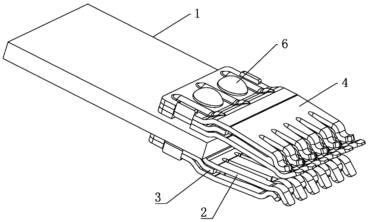 Double-reed type jack structure and connector