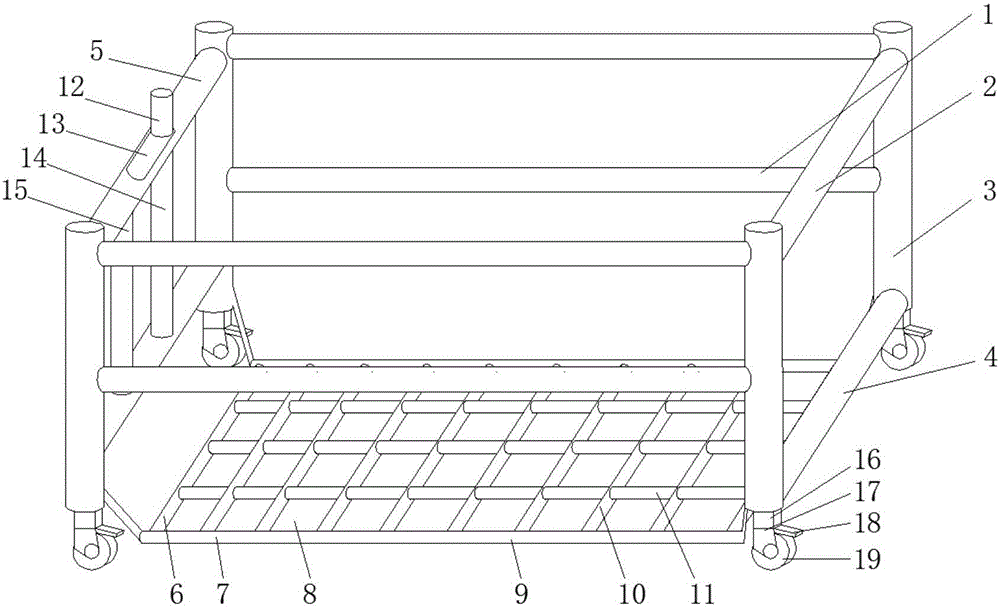 Simple mobile cattle and sheep hold frame