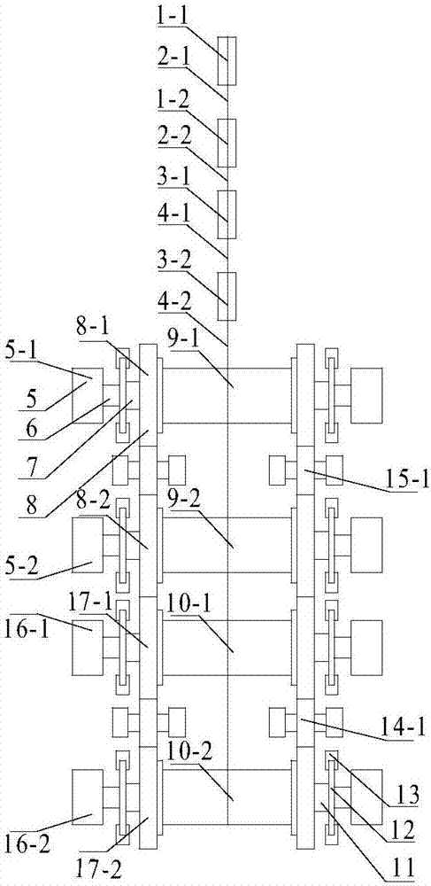 Multi-rope winding elevator for deep vertical shaft and winding method