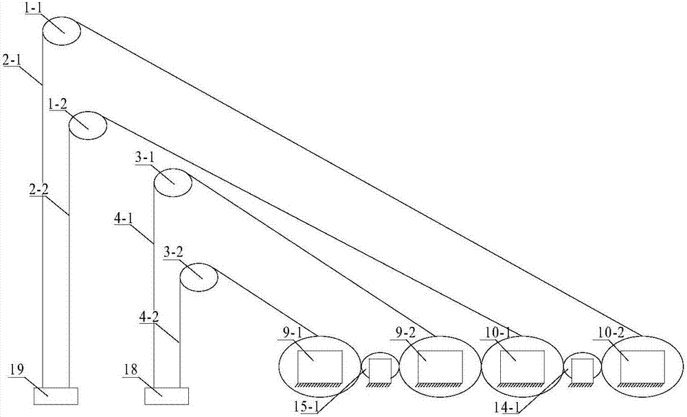 Multi-rope winding elevator for deep vertical shaft and winding method