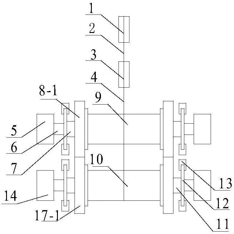 Multi-rope winding elevator for deep vertical shaft and winding method