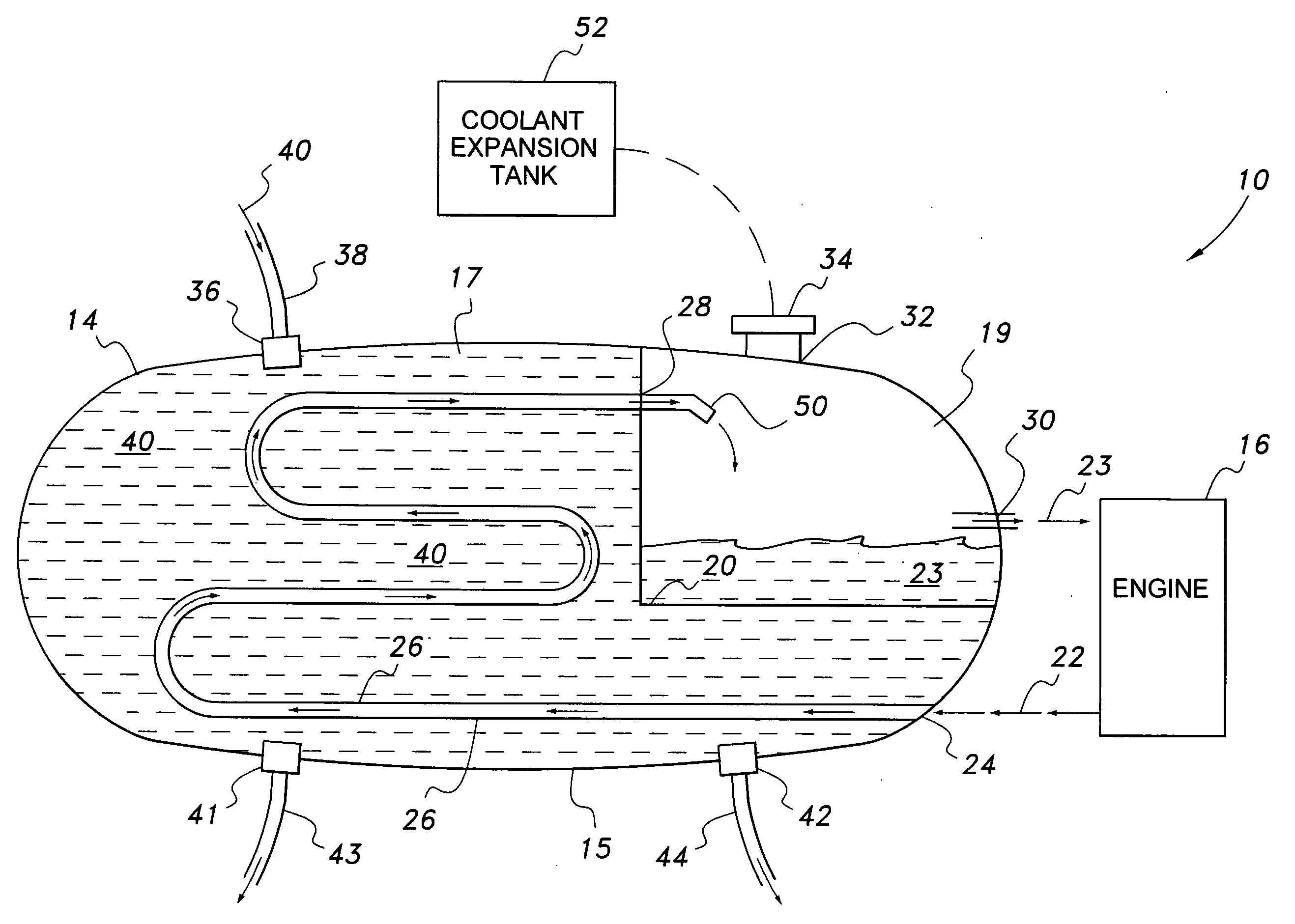 Boat engine cooling system