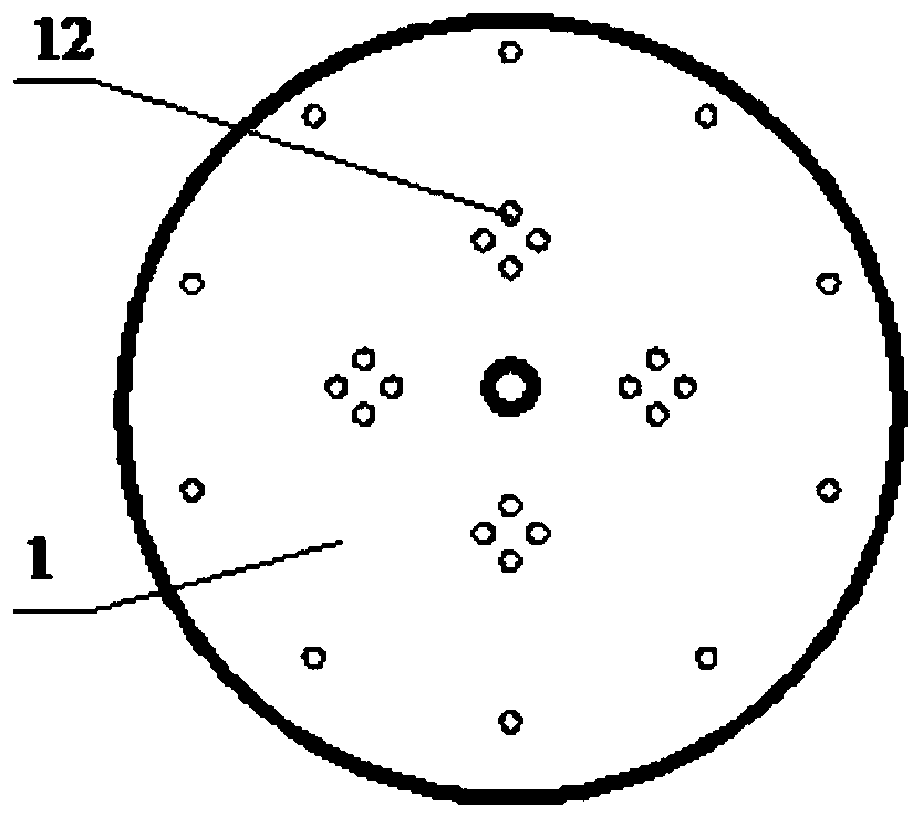 Device for testing gas diffusion coefficients of GM/GCL under different contact conditions