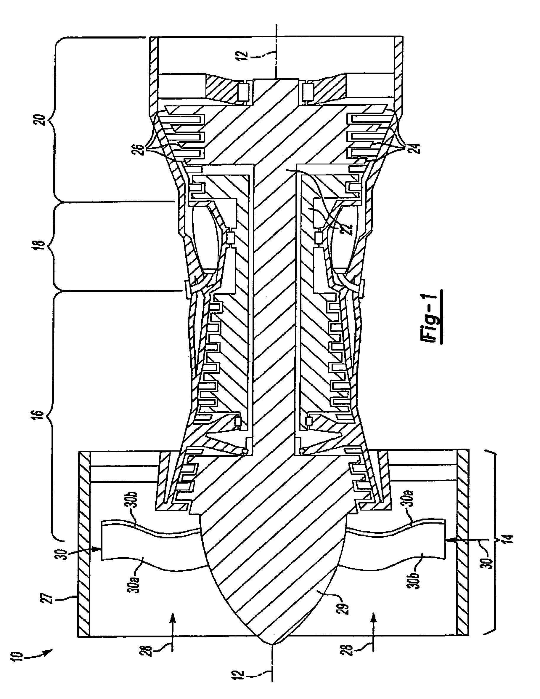 Hollow fan blade for gas turbine engine