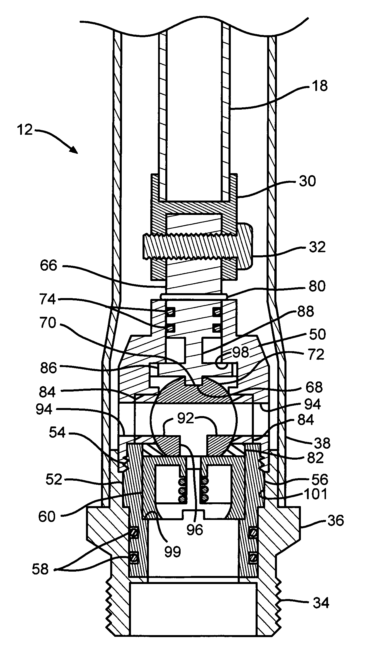 Ball valve cartridge for use with remote handle