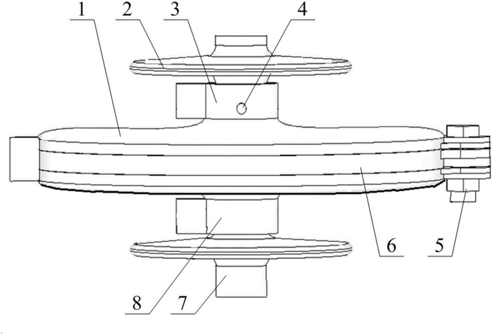 Nuclear magnetic resonance sensor for detecting composite insulator umbrella skirt