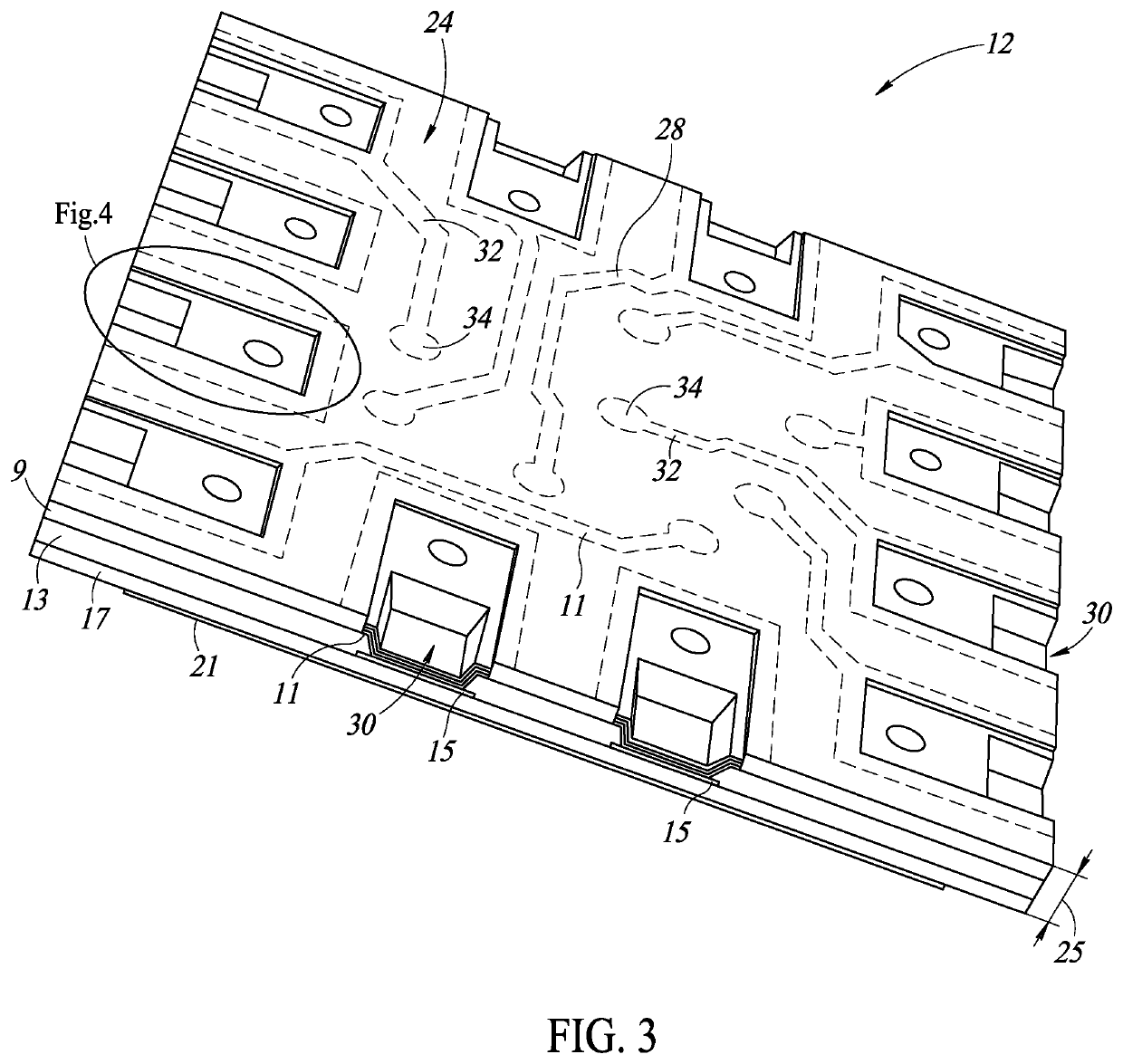 Semiconductor package with wettable slot structures