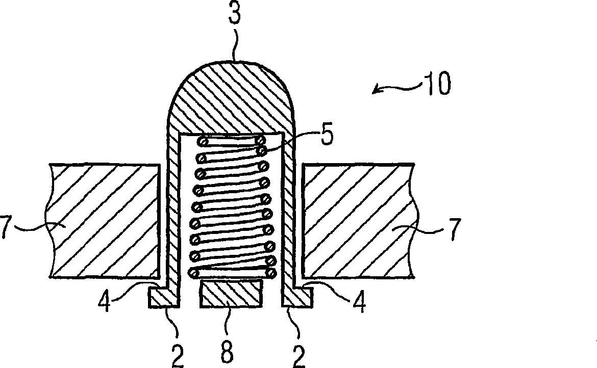 Tappet rod for operating switch element