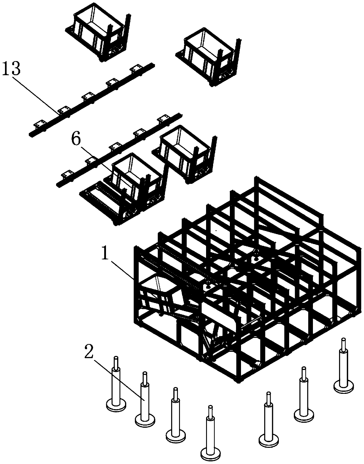 Water body breeding device with good stability performance and adaptable to different water levels