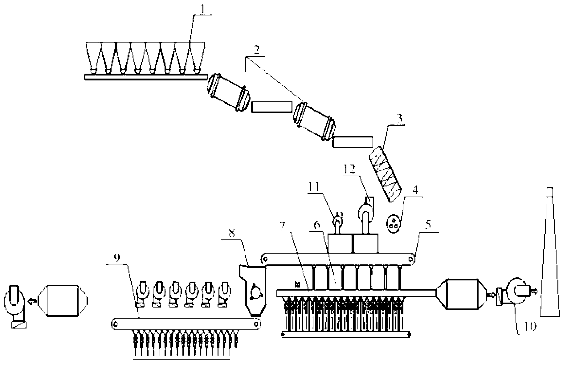 Method and system for controlling air quantity of main draft fan of sintering machine