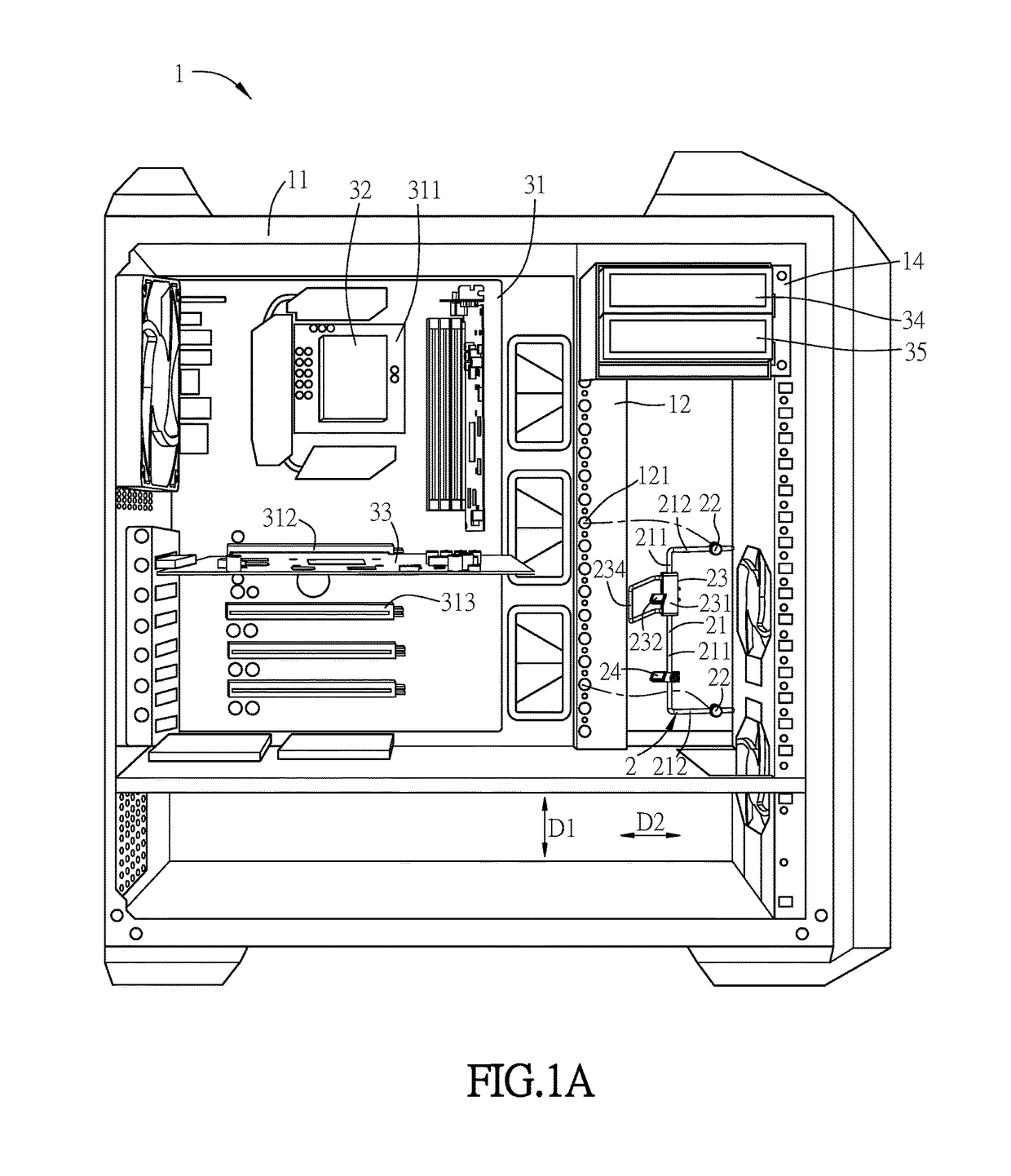 Adjustable support for multi-axis and host device