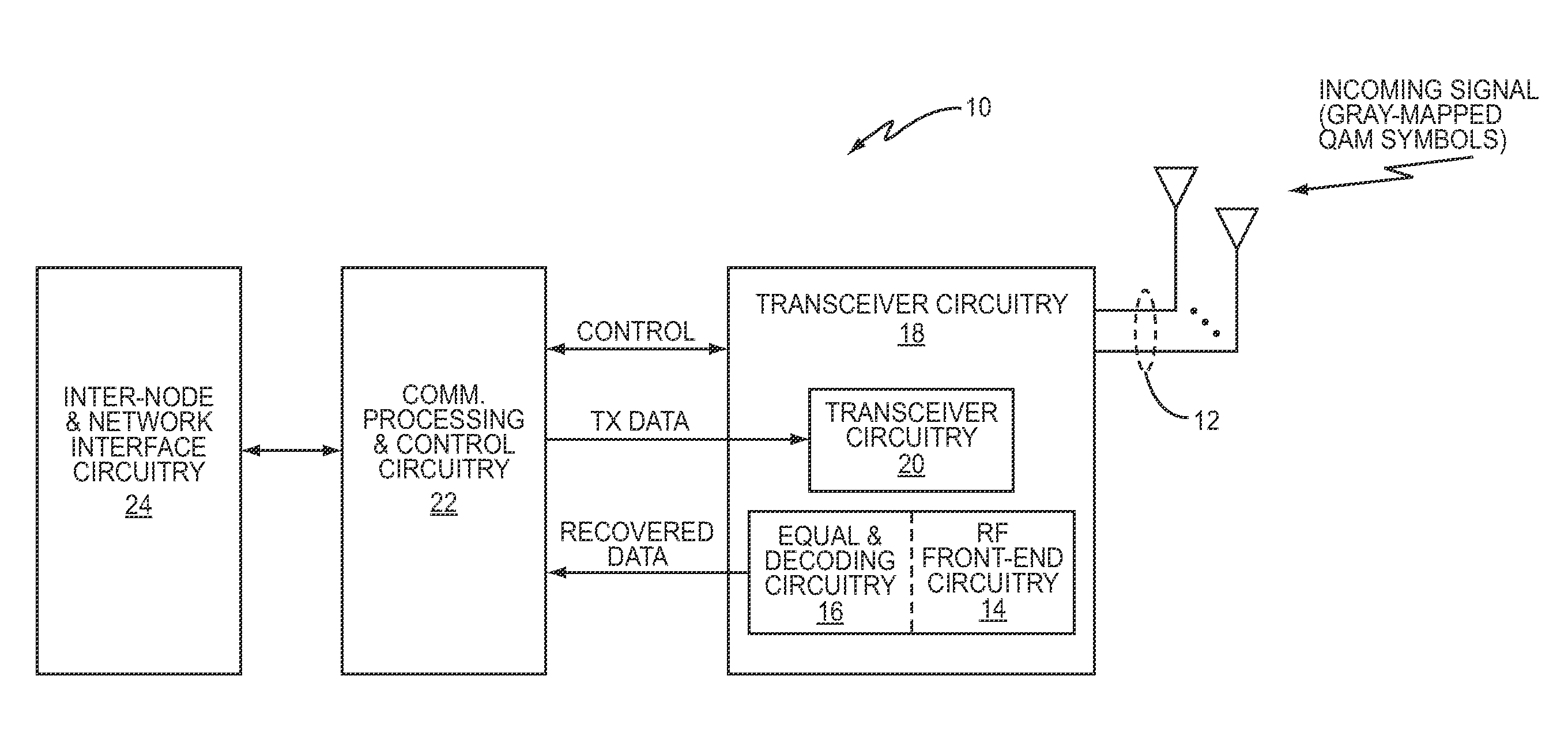 Method and Apparatus for Efficient Soft Modulation for Gray-Mapped QAM Symbols