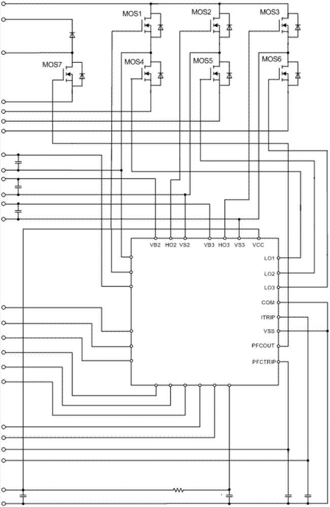 Drive protection circuit for power switch transistor, integrated circuit, IPM module and air conditioner