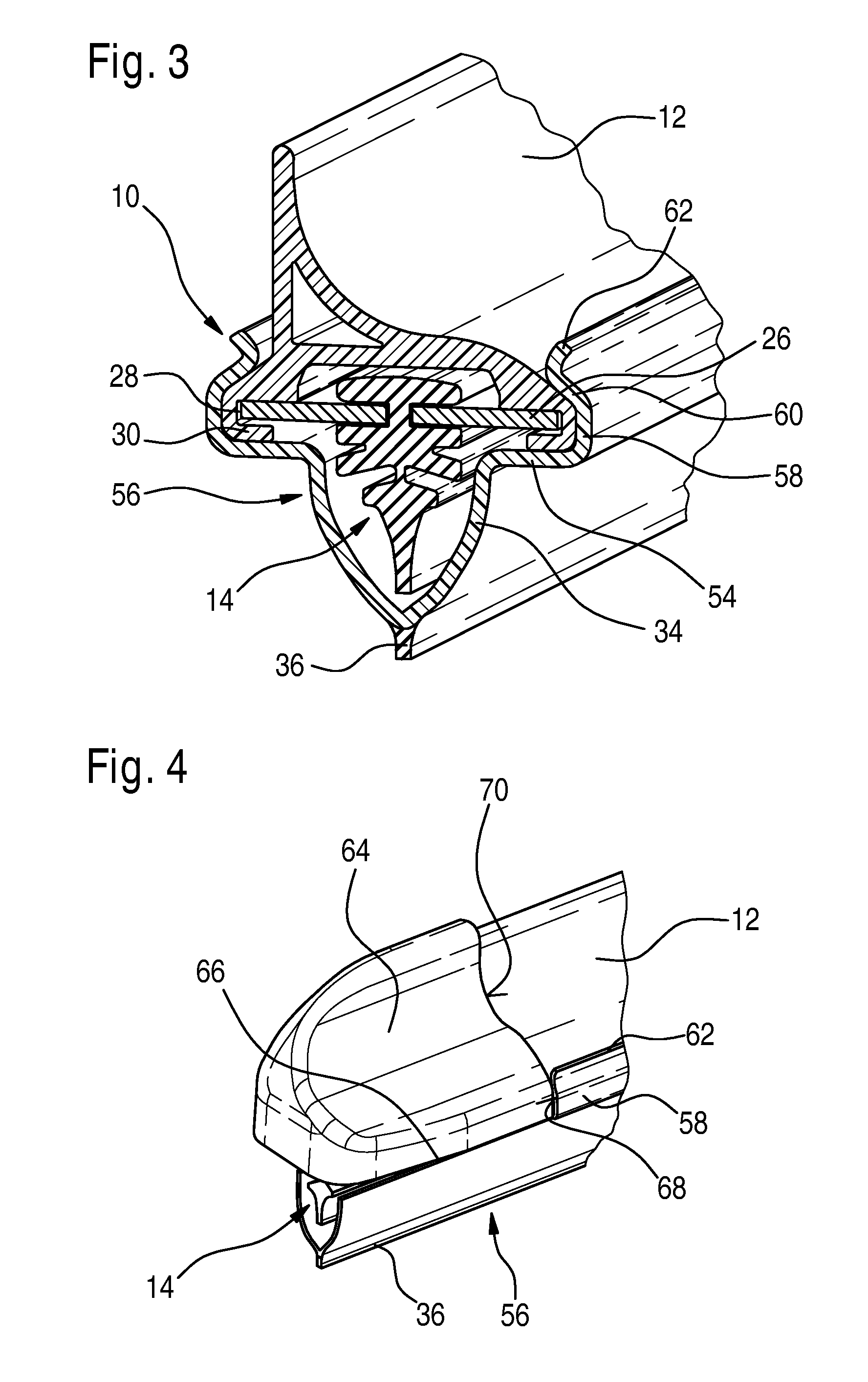 Wiper blade of a windscreen wiper, provided with a protective rail