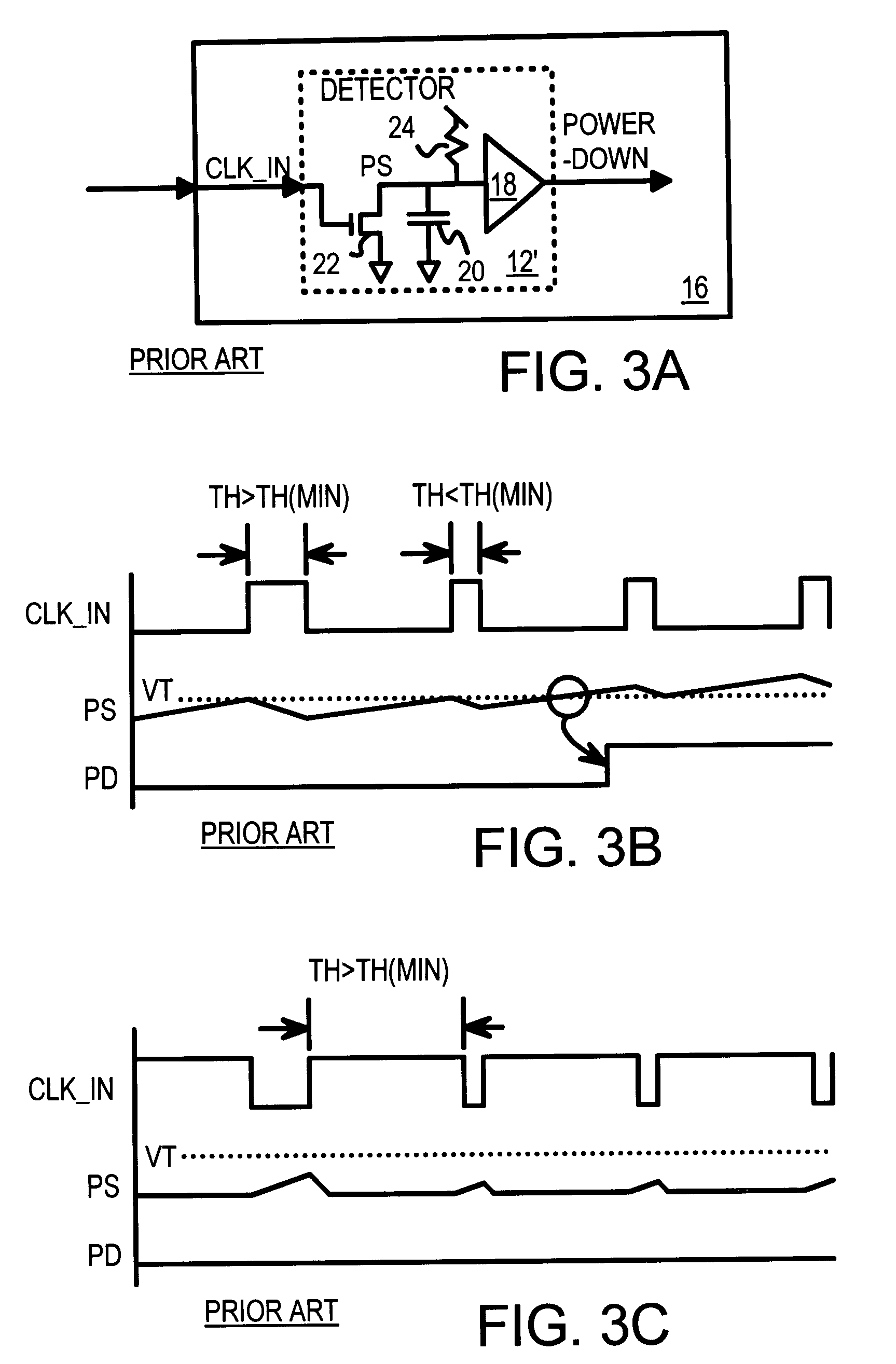 Power down circuit detecting duty cycle of input signal