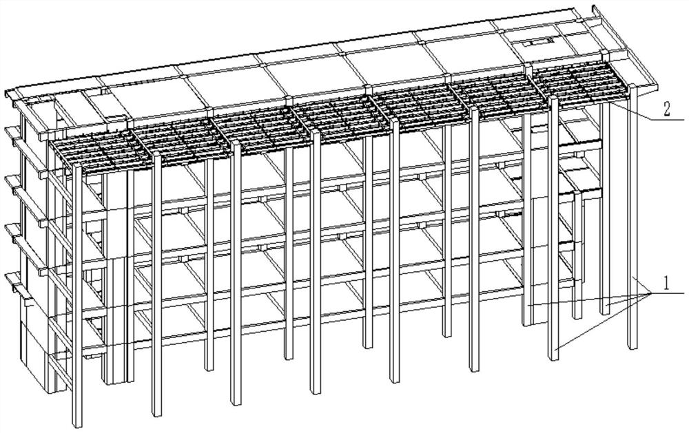 High-altitude large-span supporting platform and construction method thereof