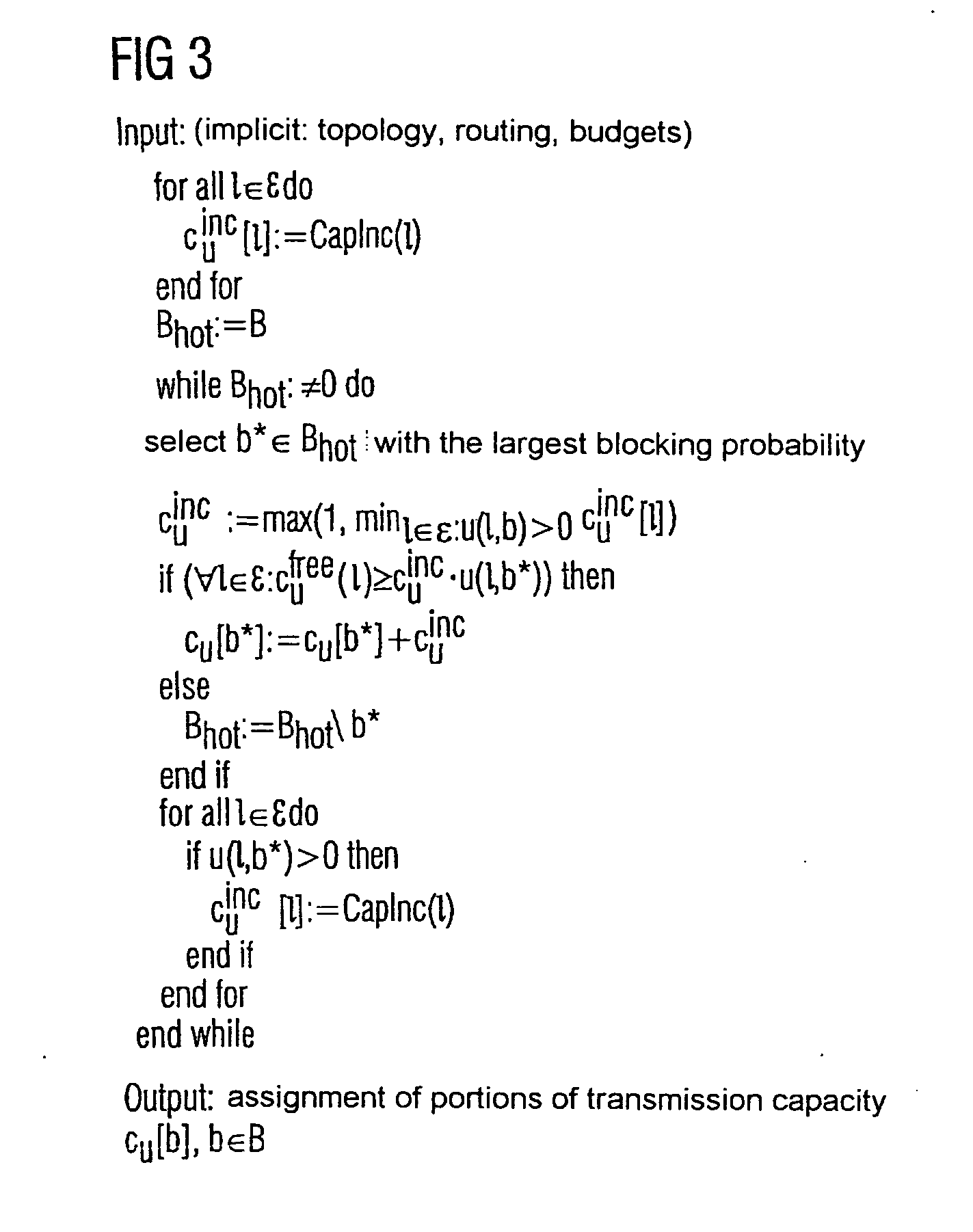 Method for determining threshold values for traffic control in communication networks with admission control