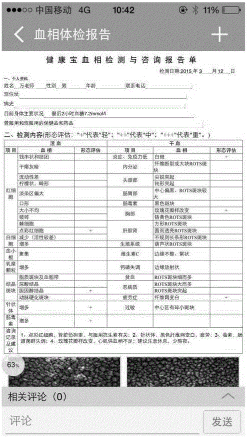 Blood cell morphological analysis internet-of-things detection and diagnosis method and platform